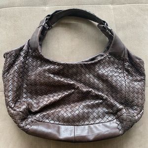 Brown Bottega Veneta leather woven bag